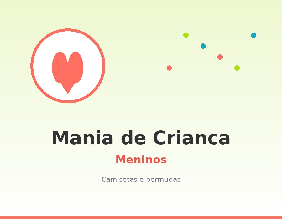 Camisetas e bermudas infantis para meninos